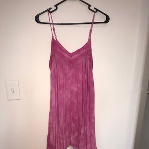 Pink tie dye sundress